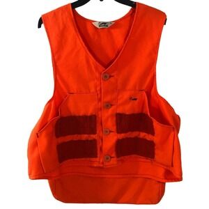 UTICA DUXBAK Mens XL Sportsman's SHOOTING SHELL POCKETS VEST Orange